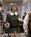 Christmas Elf Screaming Oh My Gosh GIF