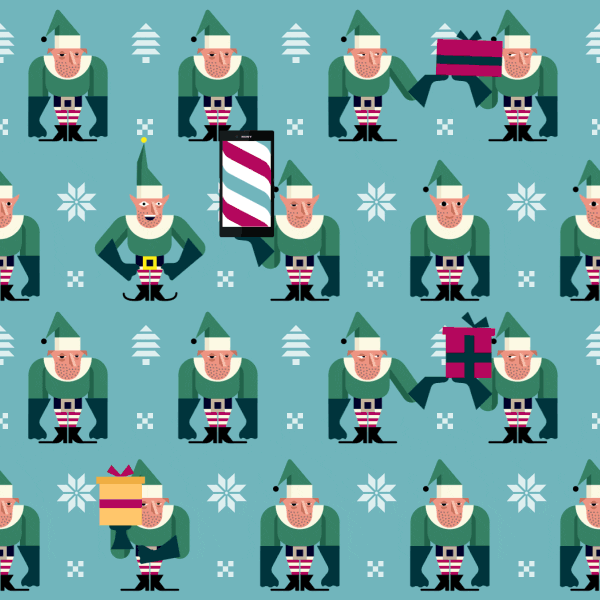 Christmas Elves Gift Pattern GIF