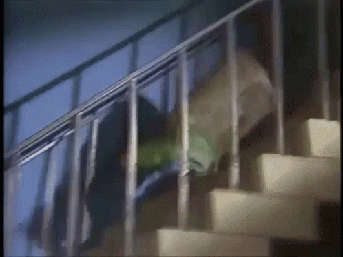 Christmas Eve Kermit Falling Off Building GIF