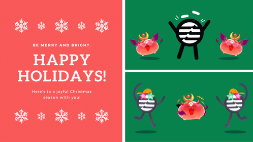 Christmas Greeting Card Saying Happy Holidays