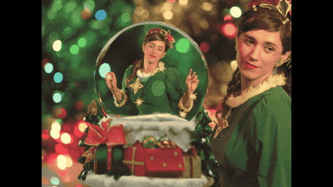 Christmas Lights Elf Tree GIF