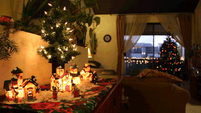 Christmas Lights Lighthouse GIF