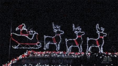 Christmas Lights Santa Claus Raindeer GIF