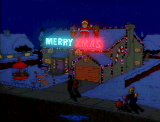 Christmas Lights Santa Claus Village GIF
