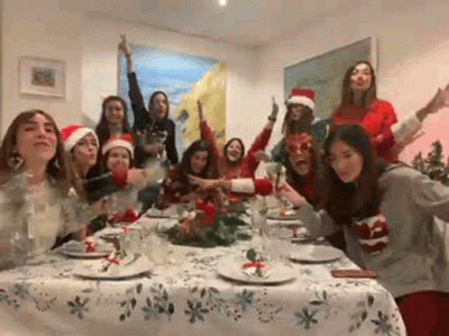 Christmas Party Dinner GIF