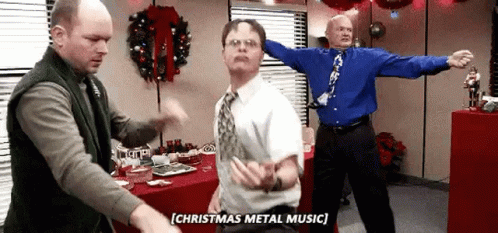 Christmas Party Metal Music GIF