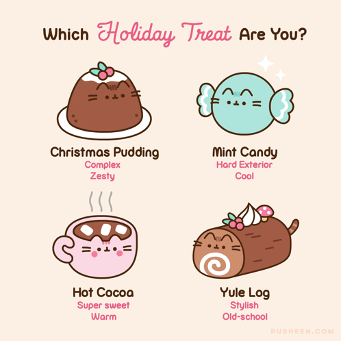 Christmas Pudding Complex Zesty Hot Cocoa Super Sweet Worm Mint Candy Hard Exterior Cool Yule Log Stylish Old-School GIF