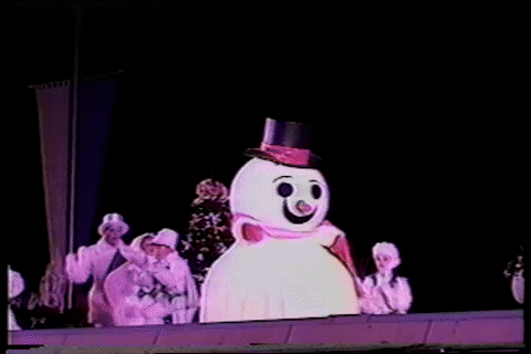 Christmas Snowman Stage Fall GIF