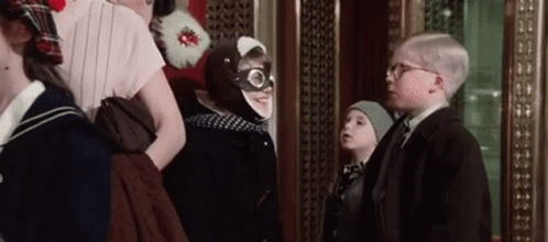 Ralphie Meet The Mask Kid Christmas Story GIF
