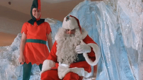 Christmas Story Santa Claus Singing GIF