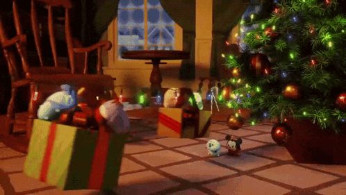 Christmas Tree And Gifts GIF
