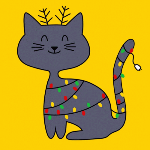 christmas cartoon cat