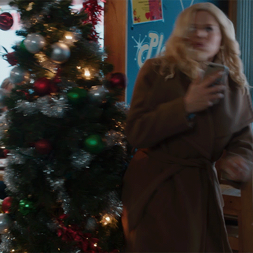 Christmas Tree Diner Knock Over GIF