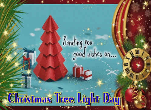 Christmas Tree Lights Day Wednesday GIF