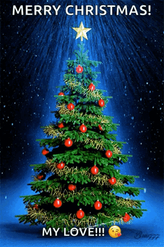Christmas Tree Star Merry Christmas My Love