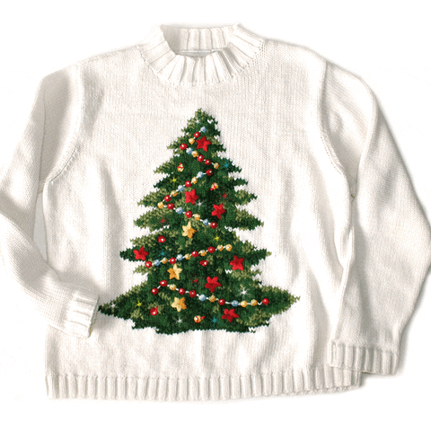 Christmas Tree Ugly Sweater GIF