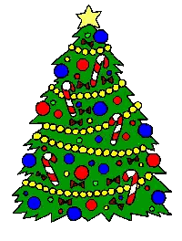 Christmas Tree with Candy Canes and Balls