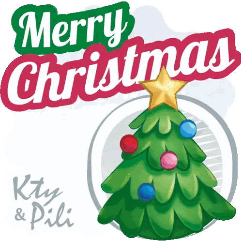 Christmas Tree With Merry Christmas Text