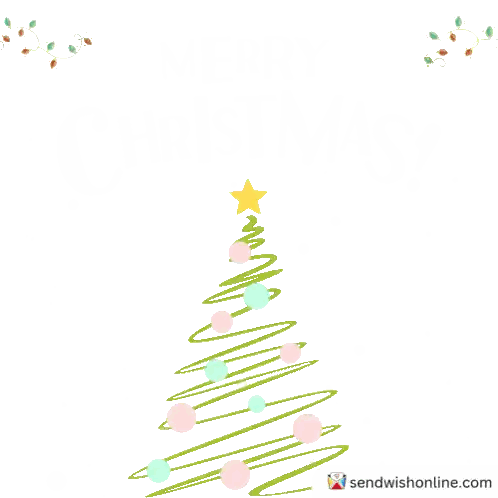 Christmas Tree with Red and Green Ornaments