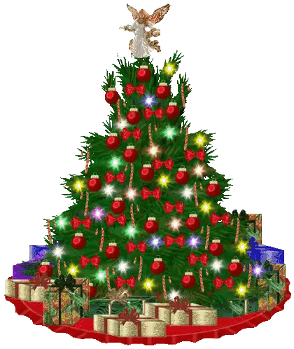 Christmas Tree with White Angel