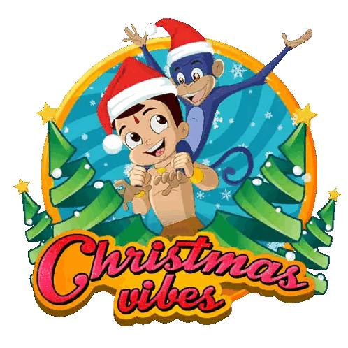 Christmas Vibes Logo With Monkey