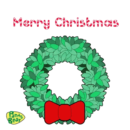 Christmas Wreath Santa Card