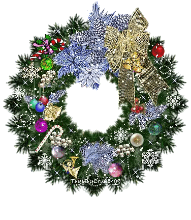 Christmas Wreath with Bow and Candy Canes