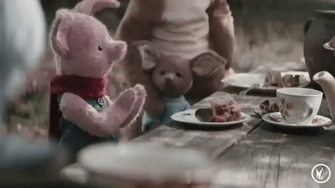 Christopher Robin Piglet Clapping GIF