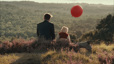Christopher Robin Pooh Back Turned GIF