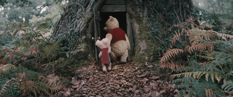 Christopher Robin Pooh Piglet GIF