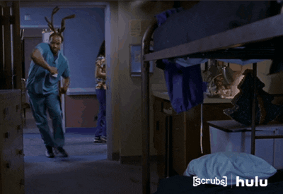 Christopher Turk Dancing Reindeer Headband GIF