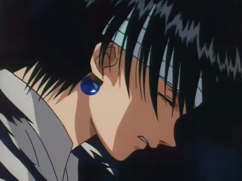 Chrollo Looking Upward GIF