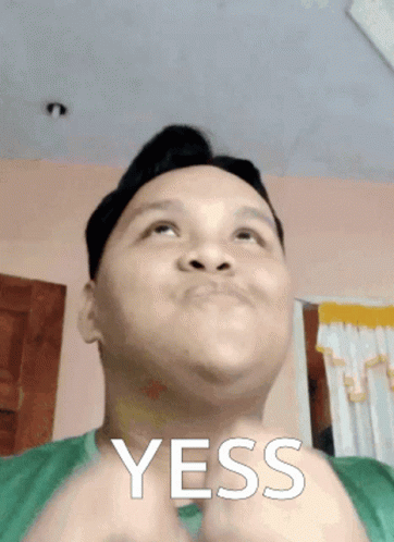 Chubby Boy Yessss While Looking Up GIF