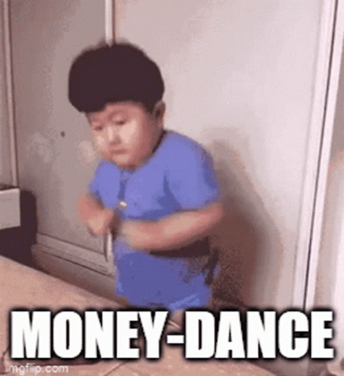 Chubby Cheek Kid Money Dance GIF