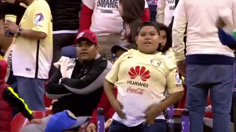 Chubby Futbol Fan Kid Taunting Cheers GIF
