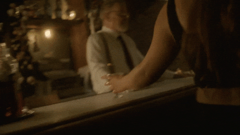 Chubby Lady Getting Drunk At Bar GIF