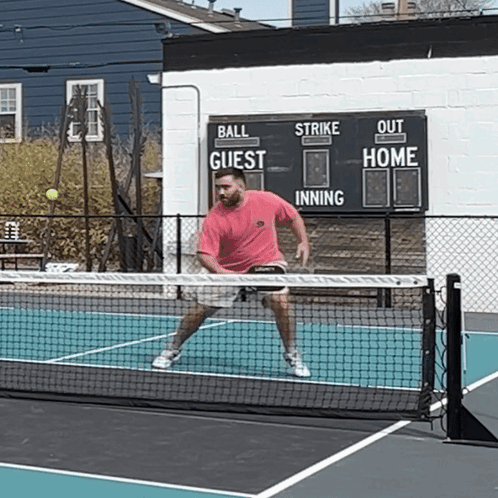 Chubby Pickleball Player Out Of Balance GIF