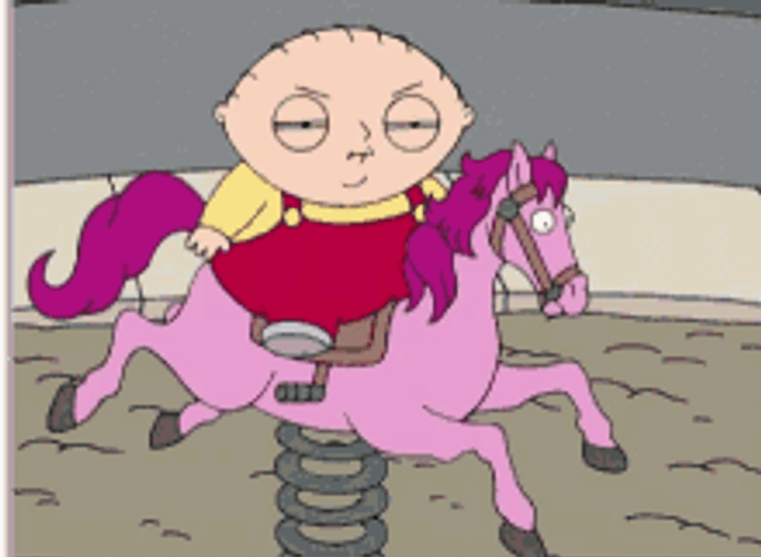 Chubby Stewie Wheres My Money Family Ride Horse GIF