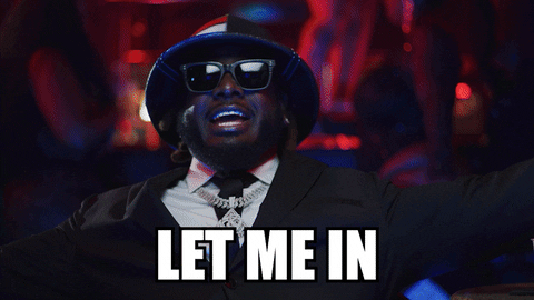 Chubby Stripper Jumping Let Me In Meme GIF