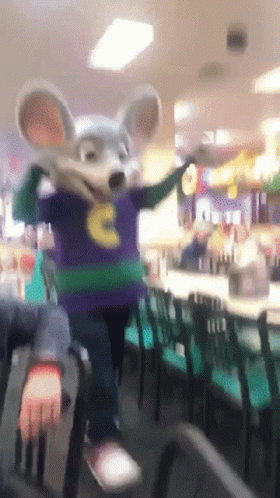 Chuck E Cheese Greeting Everyone GIF