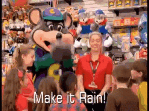 Chuck E Cheese Make It Rain GIF