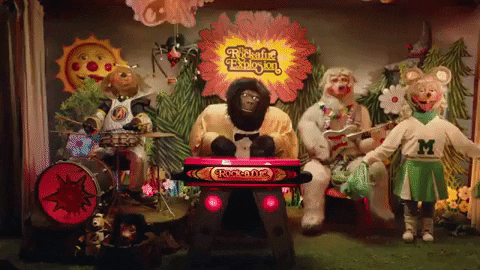 Chuck E Cheese Mascot Musical Performance GIF