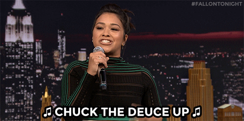 Chuck The Deuce Up Gina Rodriguez GIF