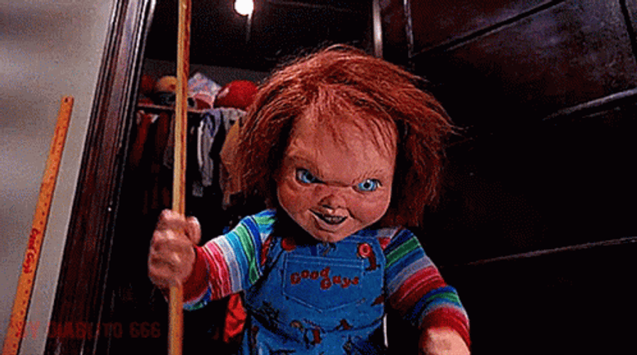 Chucky Attack Slow Motion GIF