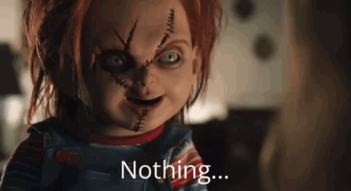 Chucky Doll With Stitches Smiling Nothing