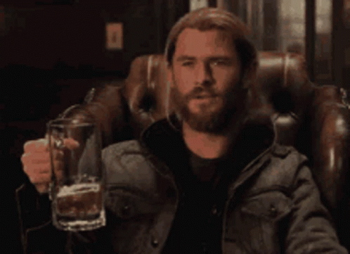Chugging Beer Chris Hemsworth GIF