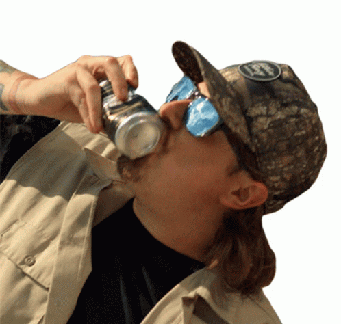 Chugging Beer In Can GIF