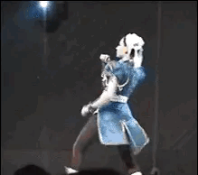 Chun Li Cosplay Kicking Performance GIF