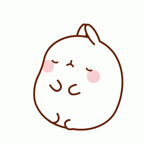 Chunky Bunny Sticker Went Sleeping GIF