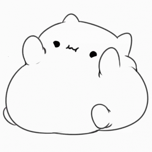 Chunky White Cartoon Waving GIF